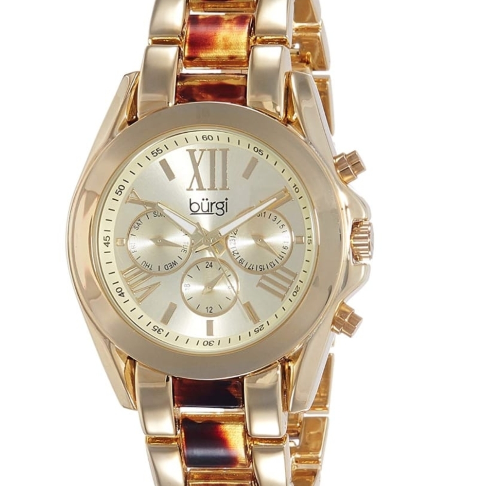 Bürgi Women's Gold and Tortoise Shell Watch